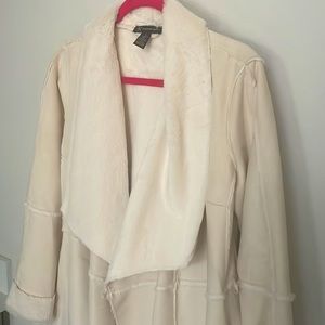 Soft Beige Cream Fur Jacket Size Small